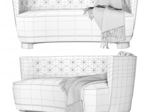 Sofa Curved 3D 모델
