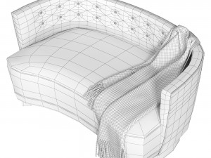 Sofa Curved 3D 모델