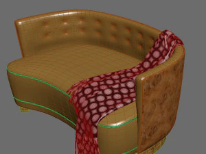 Sofa Curved 3D Model