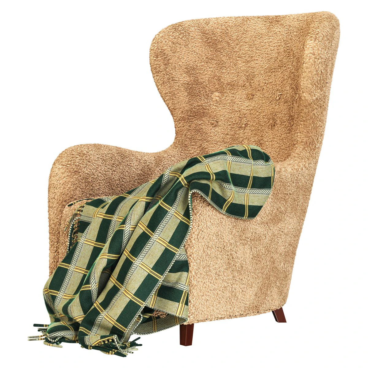 Armchair Danish Easy 3D Model .c4d .max .obj .3ds .fbx .stl .blend