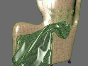Armchair Danish Easy 3D Model