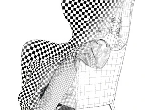 Armchair Danish Easy 3D Model