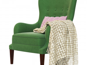 Armchair Danish Lounge 3D Model