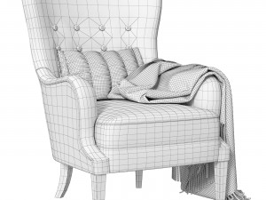 Armchair Danish Lounge 3D Model