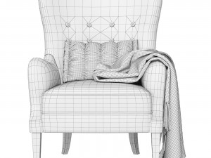 Armchair Danish Lounge 3D Model