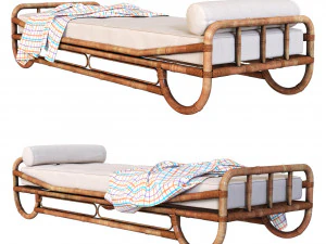 Chaiselongue Bambus 3D Modell