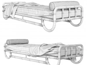 Chaise longue Bamboo 3D Model