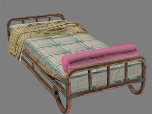 Chaise longue Bamboo 3D Model