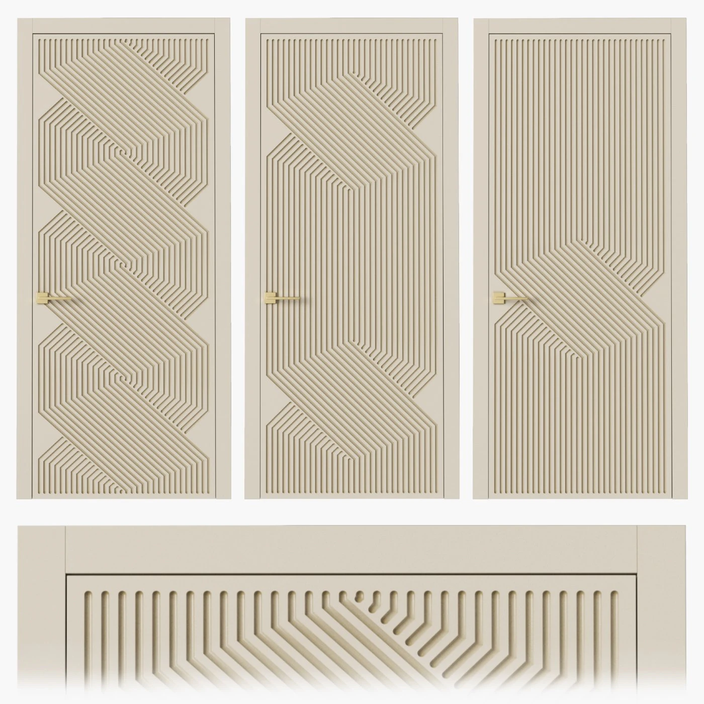 Interior doors milled 4 3D Model .c4d .max .obj .3ds .fbx .stl .blend
