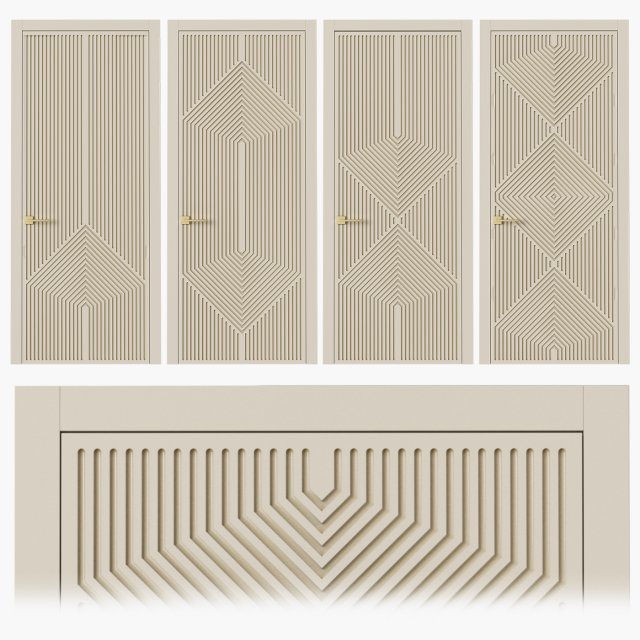 Interior doors milled 6 3Dモデル .c4d .max .obj .3ds .fbx .stl .blend 
