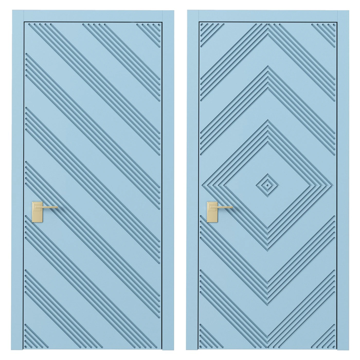 Interior doors milled 11 3D Model .c4d .max .obj .3ds .fbx .stl .blend 