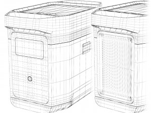 EcoFlow DELTA 2 charging station and battery 3D Model