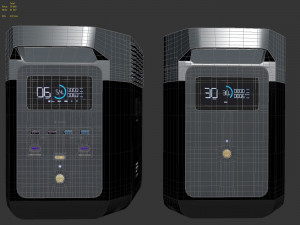 EcoFlow DELTA 2 charging station and battery 3D Model