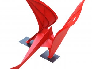 Sculpture flying dragon Modello 3D