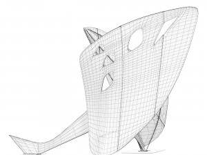Sculpture flying dragon 3D Model