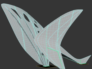 Sculpture flying dragon Modello 3D