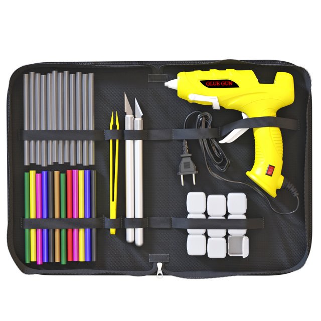 Glue tool set 3D Model .c4d .max .obj .3ds .fbx .stl .blend 