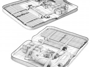 Glue tool set 3D Model
