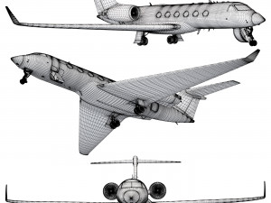 Aircraft Gulfstream G400 Modelo 3D