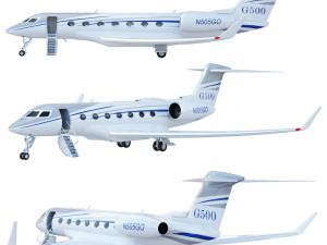 Aircraft Gulfstream G500 3D Model