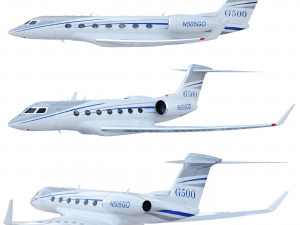 Aircraft Gulfstream G500 3D Model