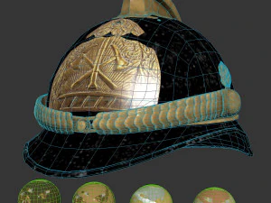 Firefighter helmet 3D Model