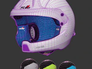 Racing helmet Silo WRC DES 3D Model