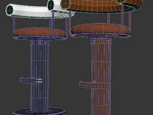 Stool Inga 3D Model