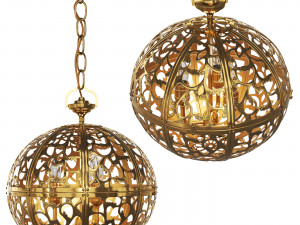 Japanese brass chandelier 3Dモデル