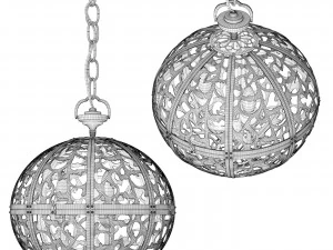 Japanse koperen kroonluchter 3D Model