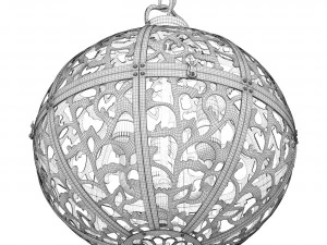 Japanse koperen kroonluchter 3D Model