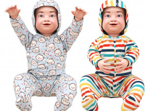 Seated baby 3D Model