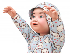 Seated baby 3D 模型