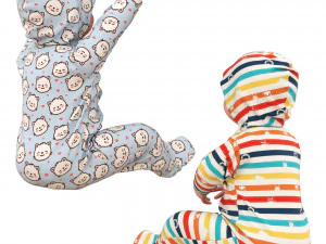 Seated baby 3D Model