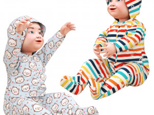 Seated baby 3D 模型