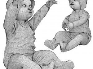 Seated baby 3D Model