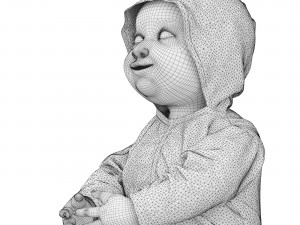 Seated baby 3D 模型
