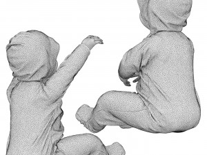 Seated baby 3D 模型