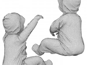 Seated baby 3D Model