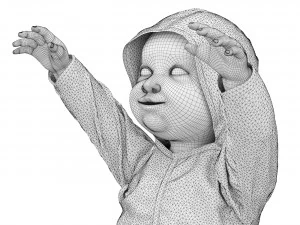 Seated baby 3D Model