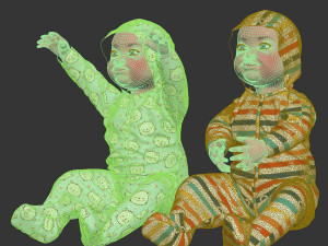 Seated baby 3D 模型