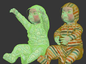 Seated baby 3D Model
