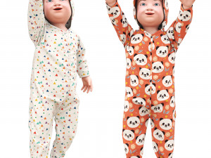 Standing baby Modello 3D