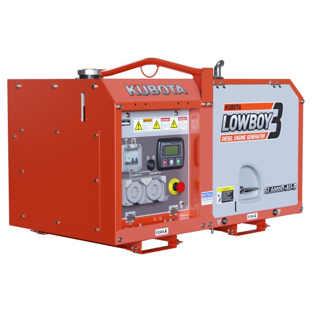 Generator Kubota Lowboy Modelo 3D .c4d .max .obj .3ds .fbx .stl .blend 