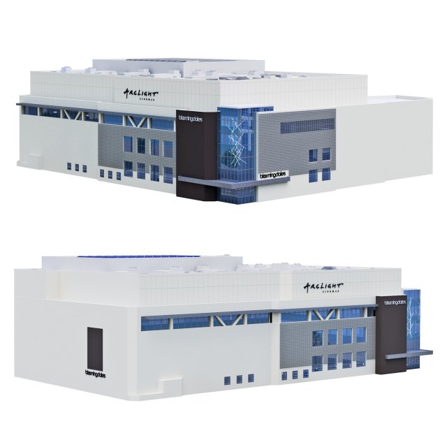 Santa Cruz Mall California 3D Модель .c4d .max .obj .3ds .fbx .stl .blend 