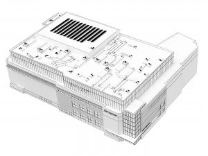 Centro commerciale Santa Cruz California Modello 3D