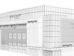 Centro commerciale Santa Cruz California Modello 3D