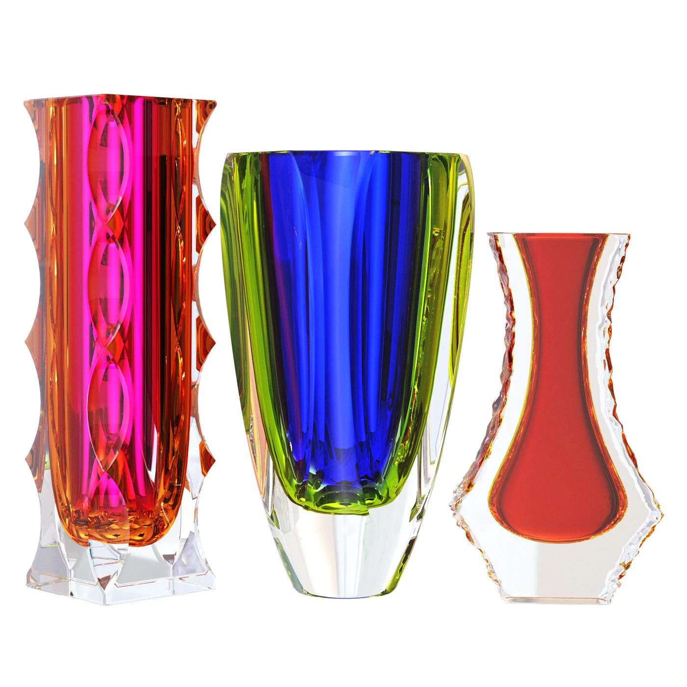 Vases Mandruzzato Murano 3D Model .c4d .max .obj .3ds .fbx .stl .blend 