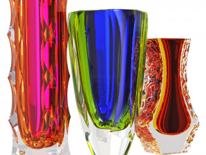 Vases Mandruzzato Murano 3D Model