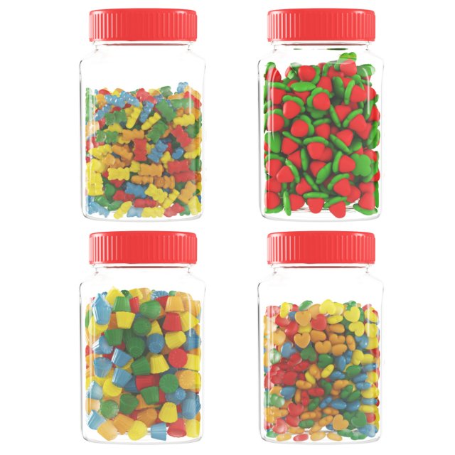 Marmalade in jars 3D Модель .c4d .max .obj .3ds .fbx .stl .blend 